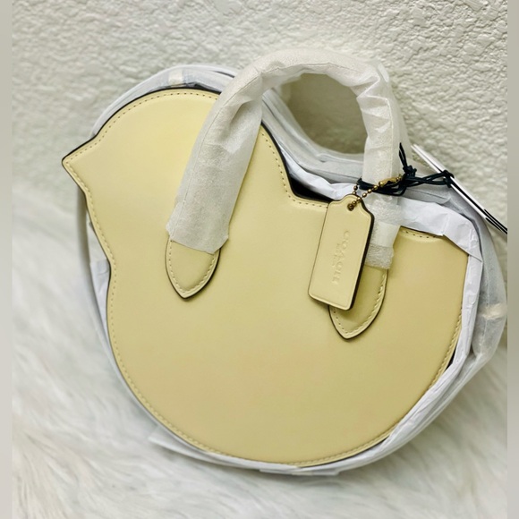 Coach Glovetanned Leather Top Handle Crossbody Bag Chick Chicken CAM58 Moonlight - Picture 9 of 16